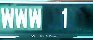 WWW 1 plate in Malaysia
