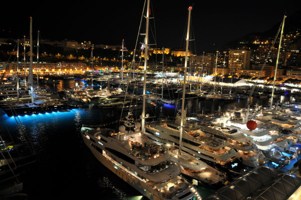 Monaco Yachs by night