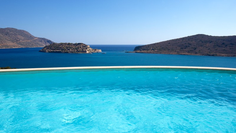 infinite pools Elounda Greece