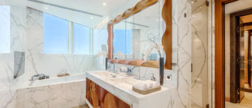 Alberto Pinto-designed show apartment at Tour Odeon